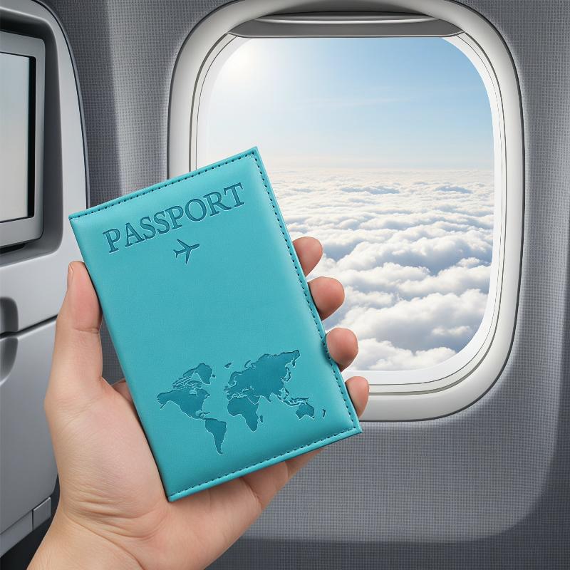 Travel Organizer Men - ซองใส่พาสปอร์ตหนัง PU ป้องกันรอยขีดข่วน สำหรับจัดเก็บเอกสาร เหมาะสำหรับผู้ชายและผู้หญิง ของขวัญวันเกิด