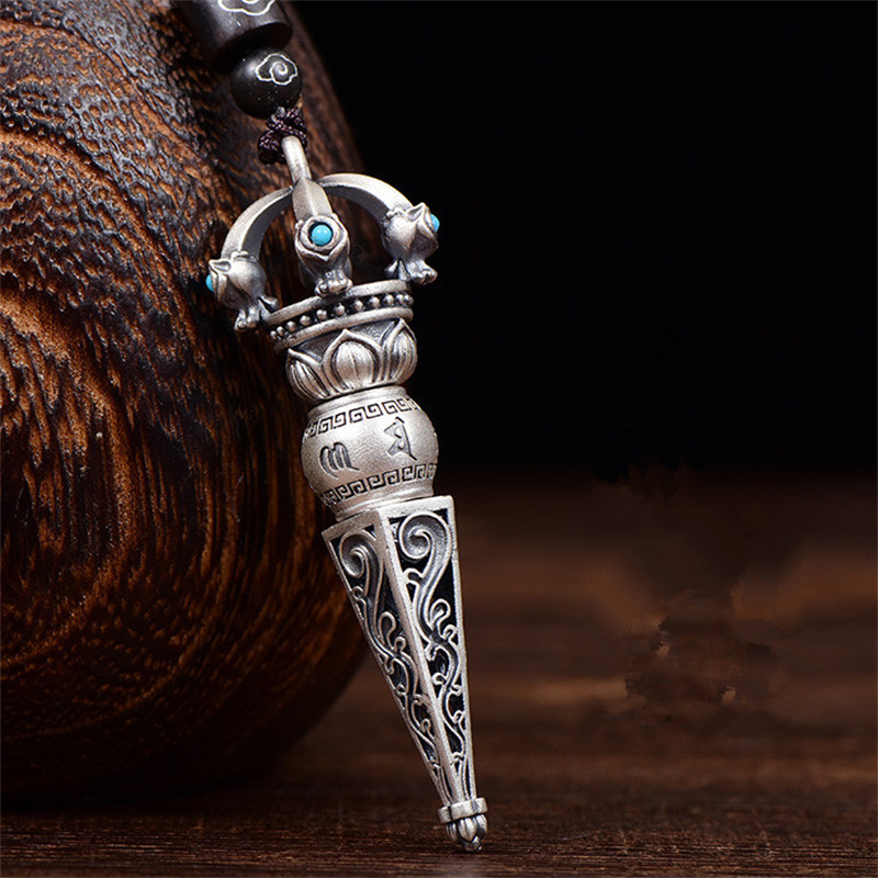 Men Accessories Neck Chain - หกตัวอักษรความจริง Vajra Pestle จี้สำหรับเครื่องประดับ Retro Pestle