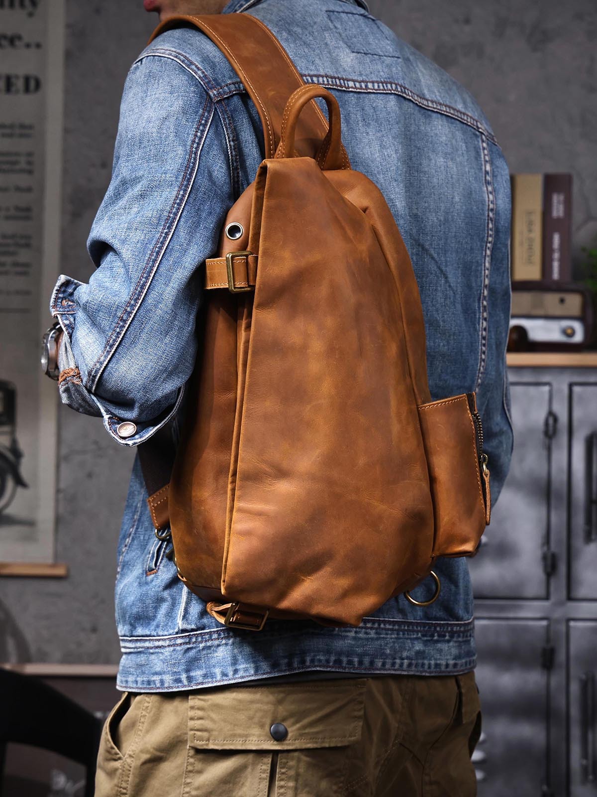กระเป๋าหนังวินเทจทรงออร์แกไนเซ - Travel Organizer Men บทวิจารณ์และราคา