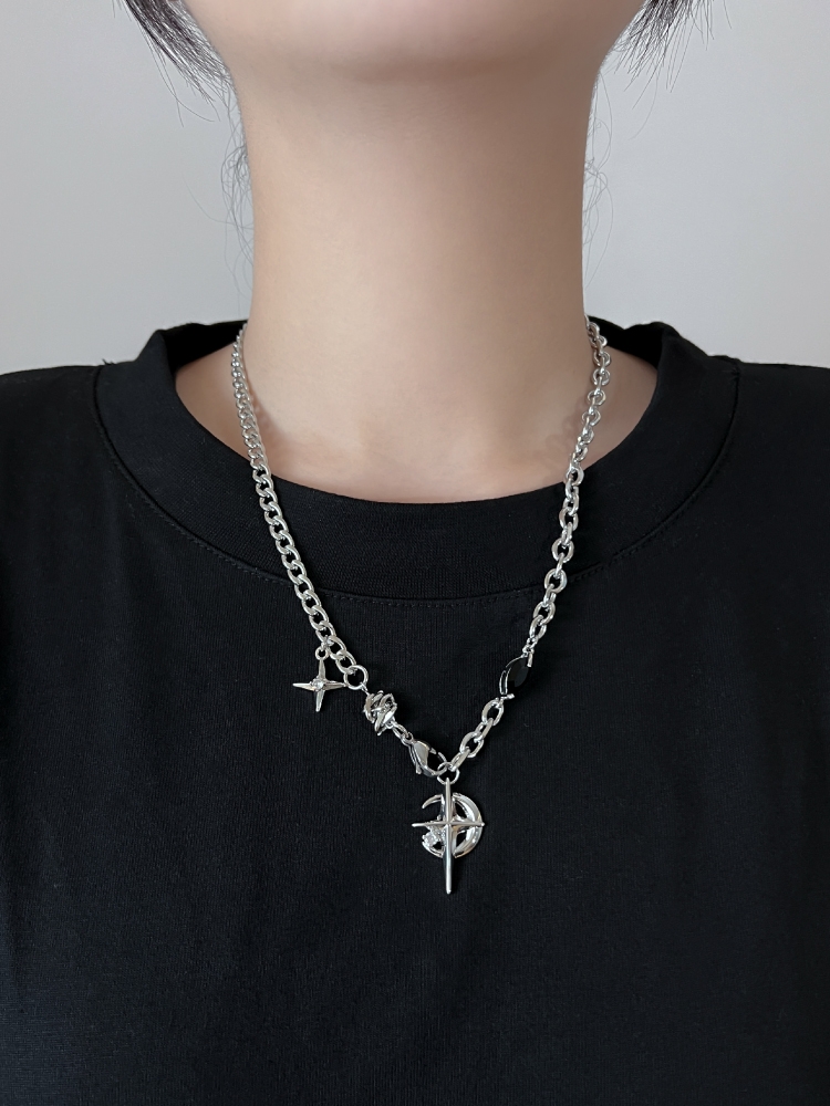 2023 MODE Korea Goth Punk Moon - Men Accessories Neck Chain บทวิจารณ์และราคา