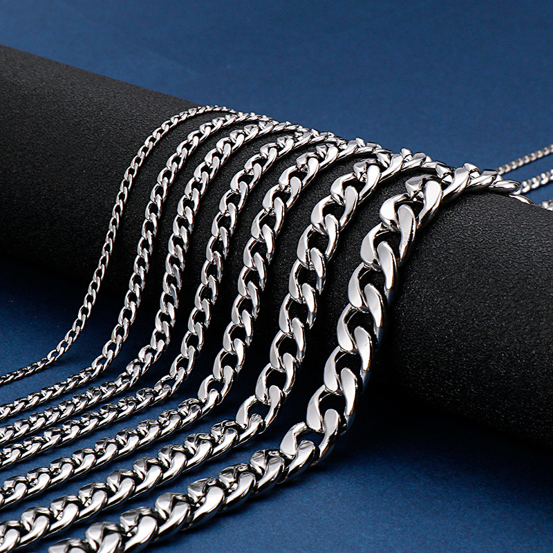 สร้อยคอคิวบาลิงค์สแตนเลสสตีล H - Men Accessories Neck Chain บทวิจารณ์และราคา